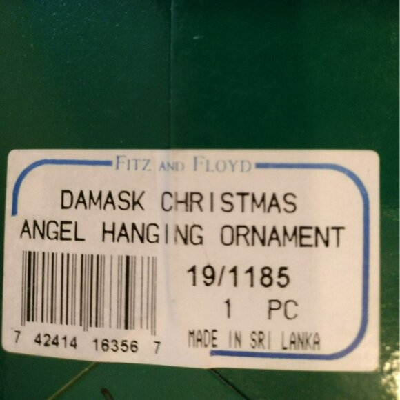 Fitz & Floyd Heirloom Collection Angel Ornament NOEL Christmas Holiday NEW - Picture 5 of 5
